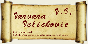 Varvara Veličković vizit kartica